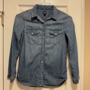Girls Gap Western Denim Long Sleeve, Size L